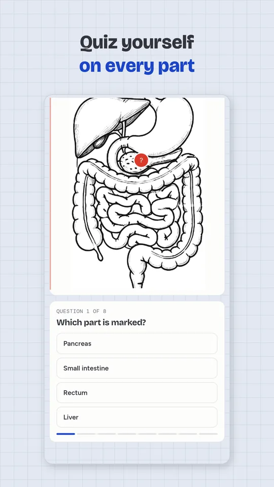 How To Draw Diagram Science app screenshot: Quiz yourself on every part